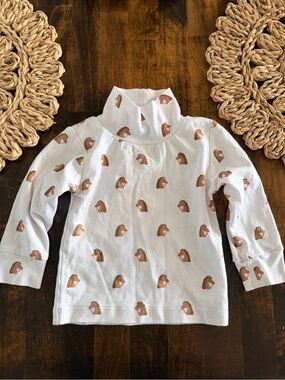 Little English | Turtleneck Top Horses Girls
